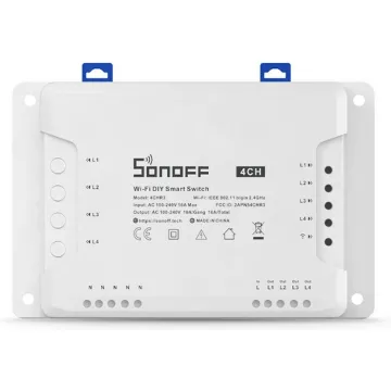 Sonoff 4CH R3 Smart Ενδιάμεσος Διακόπτης Wi-Fi σε Λευκό Χρώμα (M0802010003) (SONM0802010003)