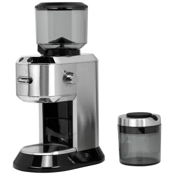 De'Longhi Ηλεκτρικός Μύλος Καφέ 150W με Χωρητικότητα 350gr και 18 Επίπεδα Άλεσης Ασημί (KG520.M) (DLGKG520.M)