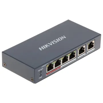 Hikvision 6 Port Unmanaged PoE Switch L2 Series (DS-3E0106HP-E) (HKVDS-3E0106HP-E)