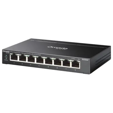 TP-Link Omada 8-Port Gigabit Easy Managed Switch with 8-Port PoE+ (ES208GP) (TPES208GP)