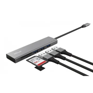 Trust Halyx Fast USB-C Hub & Card Reader (24191) (TRS24191)