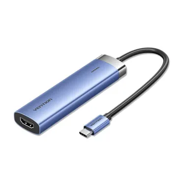 VENTION USB-C to HDMI + USB 3.0 + USB 2.0 + USB 2.0 Type-C + PD Docking Station 0.15M Gray Aluminum Alloy Type (TGLHB) (VENTGLHB)