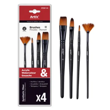 ARTIX PAINTS σετ πινέλων ζωγραφικής PP281, μαύρο, 3τμχ