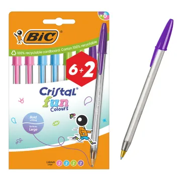 BIC στυλό διαρκείας ballpoint Cristal Original, 1.0mm μύτη, μαύρο, 10τμχ
