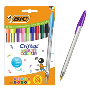 BIC στυλό διαρκείας ballpoint Cristal Fun Colours, 1.6mm μύτη, διάφορα χρώματα, 8τμχ
