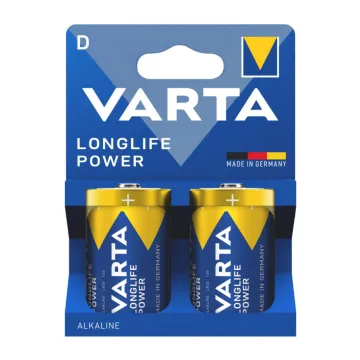 VARTA αλκαλικές μπαταρίες Longlife Power, D/LR20, 1.5V, 2τμχ
