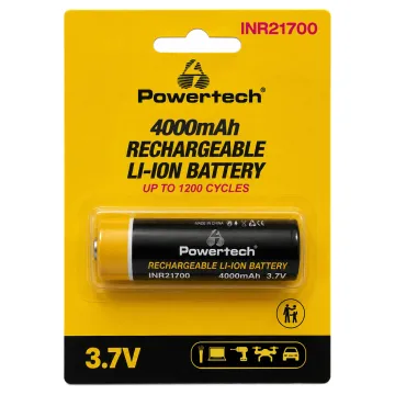 POWERTECH επαναφορτιζόμενη μπαταρία Li-ion INR18650 PT-1615, 3500mAh, 3.7V, button top, 1τμχ
