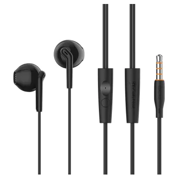 CELEBRAT earphones με μικρόφωνο G34, 3.5mm σύνδεση, 14mm, 1.2m, λευκά