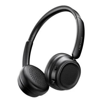 USAMS headphones SR01, ασύρματα, ANC, Φ40mm, 350mAh, μαύρα