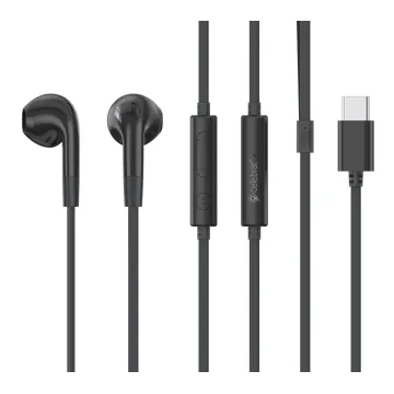 CELEBRAT earphones με μικρόφωνο G39, USB-C σύνδεση, 14mm, 1.2m, μαύρα