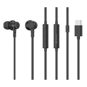 CELEBRAT earphones με μικρόφωνο G40, USB-C σύνδεση, 10mm, 1.2m, μαύρα