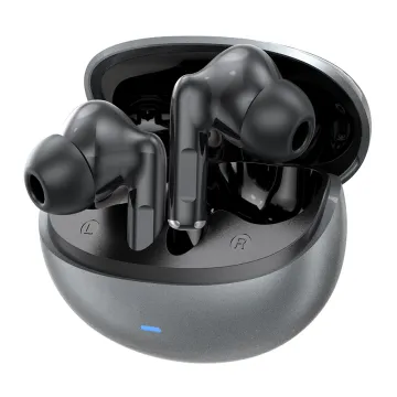CELEBRAT earphones με θήκη φόρτισης W80, True Wireless, 13mm, 30/230mAh, γκρι