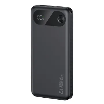 USAMS power bank CD249 με οθόνη, 3x θύρες εξόδου, 10000mAh, PD20W, μαύρο