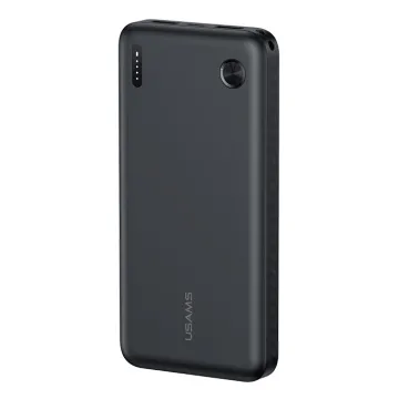USAMS power bank CD253, 2x θύρες εξόδου, 10000mAh, 10W, μαύρο