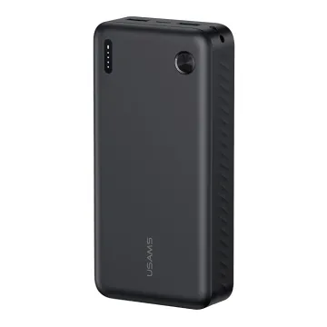 USAMS power bank CD254, 2x θύρες εξόδου, 20000mAh, 10W, μαύρο