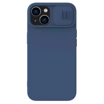 NILLKIN θήκη CamShield Silky Silicone για iPhone 15 Plus, μπλε