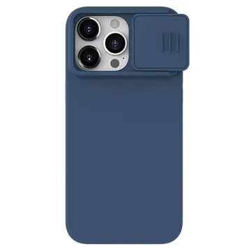 NILLKIN θήκη CamShield Silky Silicone για iPhone 15 Pro Max, μπλε