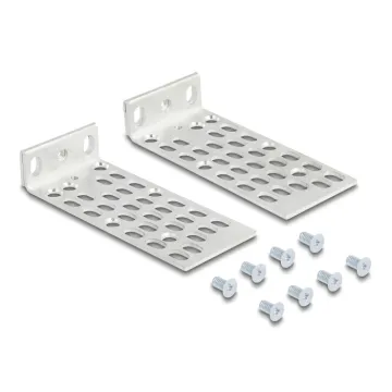 DELOCK σετ βάσεις τοποθέτησης για rack 66236, ασημί, 2τμχ