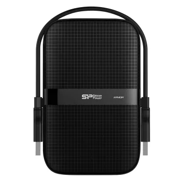 SILICON POWER εξωτερικός HDD Armor A60, 2TB, USB 3.2, μαύρος