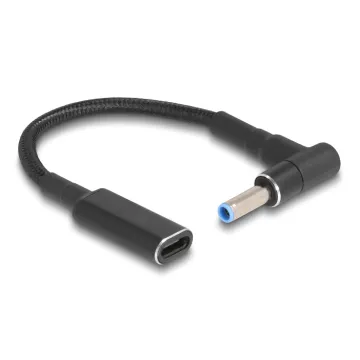 POWERTECH αντάπτορας τροφοδοσίας laptop CAB-UC075, USB-C σε HP 4.5x3.0mm, μαύρος