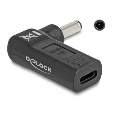 DELOCK αντάπτορας τροφοδοσίας laptop 60007, USB-C σε Dell 4.5x3mm, μαύρος