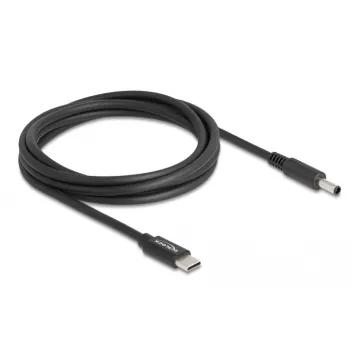 DELOCK καλώδιο τροφοδοσίας laptop 87974, USB-C σε Dell 4.5x3mm, 1.5m, μαύρο
