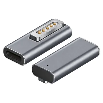 POWERTECH αντάπτορας τροφοδοσίας laptop YX-MS2-ANG, USB-C σε Magsafe 2, γωνιακός, ασημί
