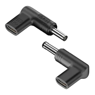 POWERTECH αντάπτορας τροφοδοσίας laptop YX-08, USB-C σε Dell 7.4x5mm, μαύρος
