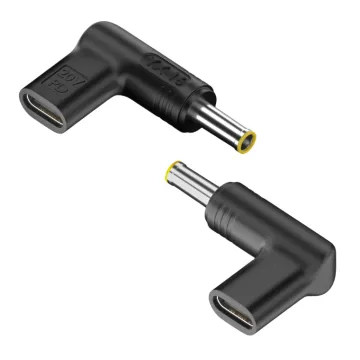 POWERTECH αντάπτορας τροφοδοσίας laptop YX-10, USB-C σε Dell 4.5x3mm, μαύρος