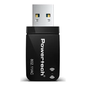 POWERTECH ασύρματος USB αντάπτορας δικτύου PT-1450, 1300Mbps dual band WiFi