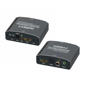 POWERTECH HDMI audio extractor CAB-H153, 4K/60Hz, γκρι