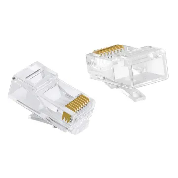 POWERTECH βύσμα RJ45 CAB-N447, ανοιχτού τύπου, Cat 6/6a UTP, διάφανο, 50τμχ