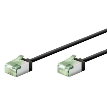 GOOBAY καλώδιο δικτύου 74353, CAT 8.1 U/FTP, ultra slim, copper, 40Gbps, 1m, μαύρο
