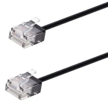 POWERTECH καλώδιο δικτύου CAB-N434, Cat 6A U/UTP, ultra slim, copper, 500MHz, 5m, μαύρο