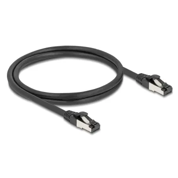 DELOCK καλώδιο δικτύου 80571, CAT 8.1 S/FTP, copper, 2000MHz, 1m, μαύρο