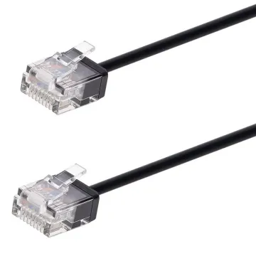 POWERTECH καλώδιο δικτύου CAB-N466, Cat 6A U/UTP, ultra slim, copper, 500MHz, 15m, μαύρο