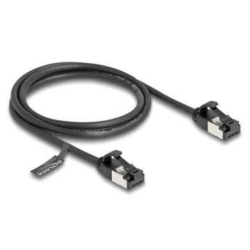 DELOCK καλώδιο δικτύου 80183, CAT 8.1 U/FTP, 40Gbps, εύκαμπτο, 1m, μαύρο