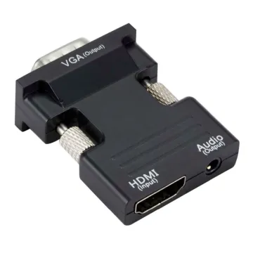 POWERTECH αντάπτορας HDMI σε VGA CAB-H120 με 3.5mm, μαύρος
