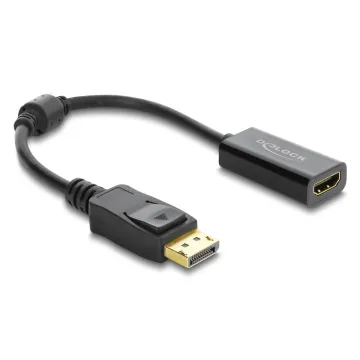 DELOCK αντάπτορας DisplayPort σε HDMI 63006, 4K/60Hz, active, μαύρος