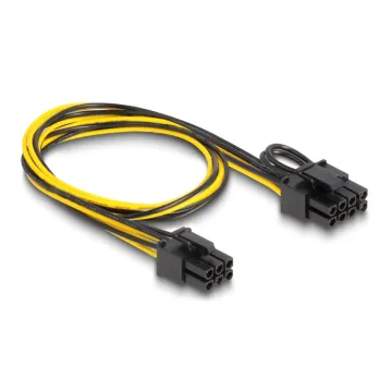 DELOCK καλώδιο PCI Express 6pin σε PCI Express 6+2 pin 83004, 50cm
