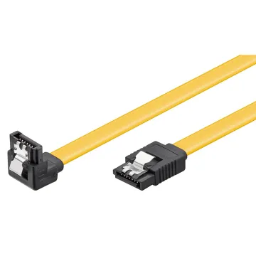 GOOBAY καλώδιο SATA 95020, γωνιακό, 6Gbps, 0.5m, κίτρινο