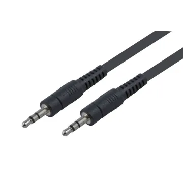 POWERTECH καλώδιο stereo 3.5mm CAB-J001, AUX, nickel plated, 1.5m, μαύρο
