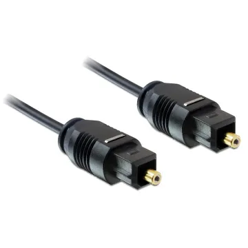 DELOCK καλώδιο ήχου Toslink 82879, gold plated, 2.2mm, 1m, μαύρο