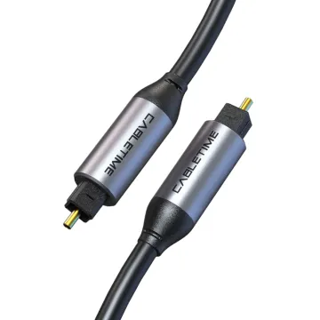 CABLETIME καλώδιο ήχου Toslink CT-AV380-P04GN, gold plated, 5mm, 1m, μαύρο