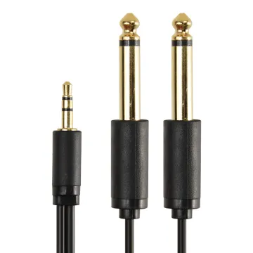 CABLETIME καλώδιο ήχου 3.5mm σε 2x 6.35mm AV310-17G, 1.8m, μαύρο
