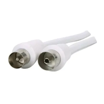 POWERTECH καλώδιο κεραίας RF αρσενικό - RF θηλυκό CAB-V001, λευκό, 1.5m