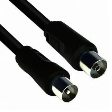 POWERTECH καλώδιο κεραίας RF αρσενικό - RF θηλυκό CAB-V019, μαύρο, 10m