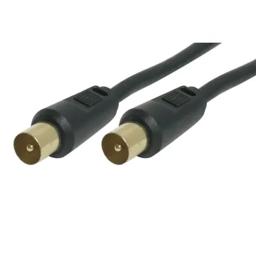POWERTECH καλώδιο κεραίας RF αρσενικό - RF αρσενικό CAB-V007, μαύρο, 1.5m