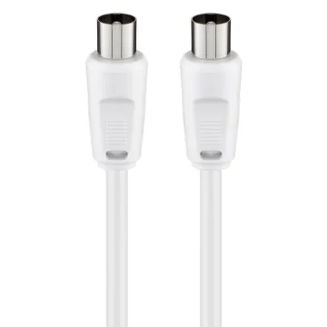 GOOBAY καλώδιο κεραίας αρσενικό 68147, <70dB, CCS, 2.5m, λευκό