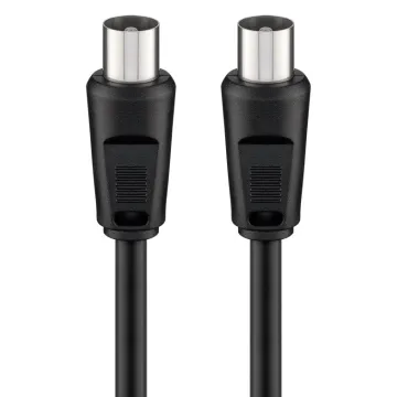GOOBAY καλώδιο κεραίας αρσενικό 68146, <70dB, CCS, 1.5m, μαύρο